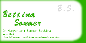 bettina sommer business card